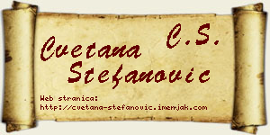 Cvetana Stefanović vizit kartica